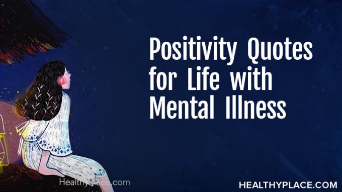 Positiv citat för liv med mental sjukdom