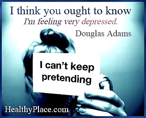 Citat om depression av Douglas Adams - Jag tror att du borde veta att jag känner mig väldigt deprimerad.