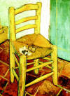 Van Goghs målning av en stol och ett rör
